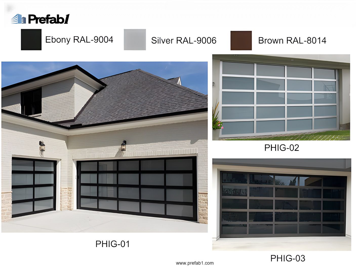Black Frosted Panel Garage Door